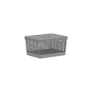 CESTO ORGANIZADOR GRID 8L TAMPA CHUMBO FECHADO