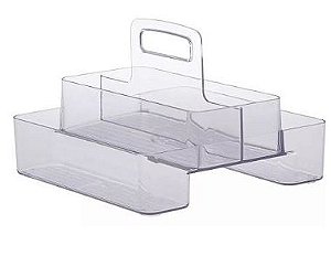 ORGANIZADOR DIAMOND C/ ALCA DUPLO 24 X 24 X 18 CM CRISTAL