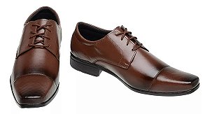 Sapato Militar Formal Couro Masculino Esporte Fino Oxford Marrom Fosco