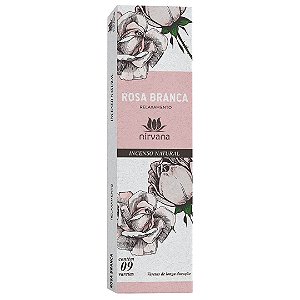 Incenso Nirvana Natural - Rosa Branca - 9 Varetas