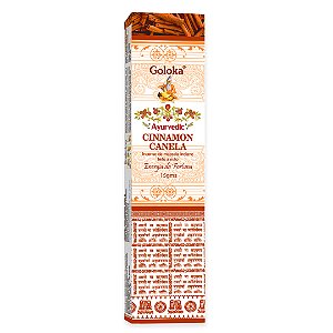 Incenso Indiano Goloka Ayurvedic - Cinnamon/Canela - 15 g