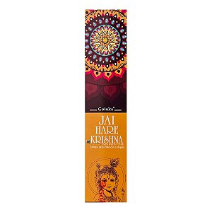 Incenso Goloka - Linha Black - Jay Hare Krishna 15g