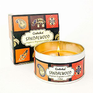 Vela Aromática - Sandalwood Sândalo - Goloka - 70g