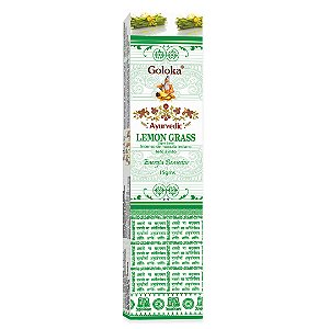 INCENSO GOLOKA AYURVEDIC LEMON GRASS - CAPIM LIMAO - 15G