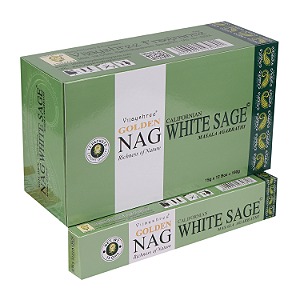 Incenso Indiano Golden Nag Vijayshree - Box Com 12 - White Sage