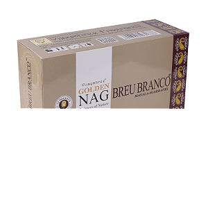 Incenso Indiano Golden Nag Vijayshree - Box Com 12 - Breu Branco