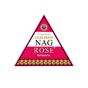 Incenso Cone Cascata Cx Triangular - Golden Nag - Rose Rosas