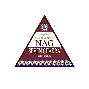 Incenso Cone Cascata Cx Triangular - Golden Nag - Sete Chakras