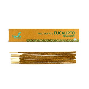 INCENSO PERUANO ISPALLA 10 VARETAS - AROMA PALO SANTO &  EUCALYPTUS - RELAXAMENTO