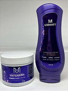 Kit Matizador: Shampoo e Máscara que matizam, hidratam, tonalizam e neutralizam tons amarelados