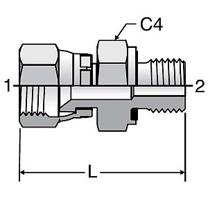 Conector Giro BSPP Giro 12-8F642EDMXS