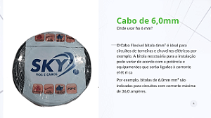 Cabo Flexível de 6,0mm 100 metros