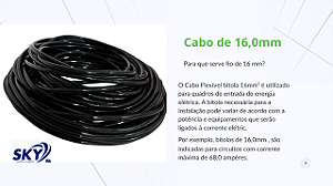 Cabo Flexível de 16,0mm 100 METROS
