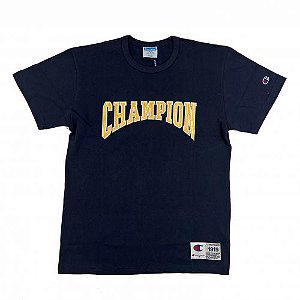 Camiseta Champion Life Patch Logo College Embroidery Navy