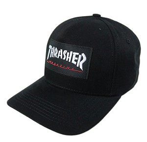 Boné Thrasher Logo Patch Trucker Hat Black