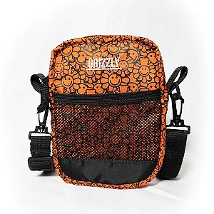 Shoulder Bag Grizzly Smiling Flower Bear Black Orange
