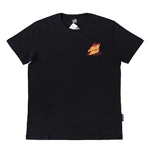 Camiseta Santa Cruz Flame Not A Dot Chest Black