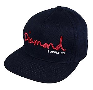 Boné Diamond OG Script Snapback Navy