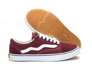 Tênis Mad Rats Old School Bordo/White