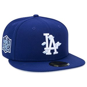 Boné New Era 59FIFTY MLB Los Angeles Dodgers Comic Cloud Fitted Blue