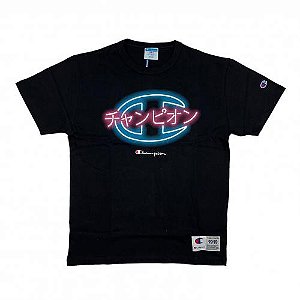 Camiseta Champion Kanji Neon Black