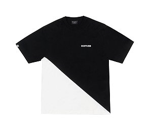 Camiseta Disturb Racing Jersey Tee in Black/Off White
