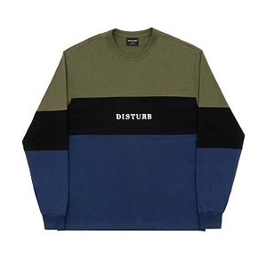 Camiseta Disturb Longsleeve Signature Tee Green Black Blue