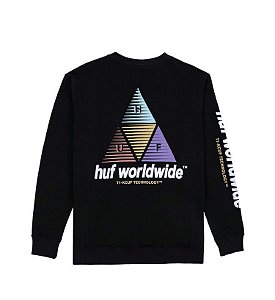 Camiseta HUF Prism Logo Sportif Long Sleeve Black