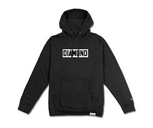 Moletom Diamond Box Logo Hoodie Black