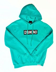Moletom Diamond Box Logo Hoodie Blue Diamond