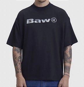 Camiseta Baw New Oversized Snip Plaid Black