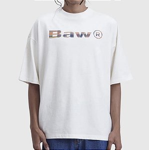 Camiseta Baw New Oversized Snip Plaid Off White