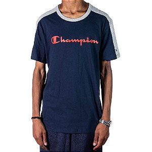 Camiseta Champion Color Bloco Script Navy