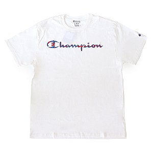 Camiseta Champion Abstract Script Off White