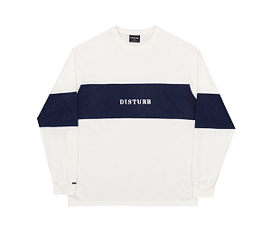 Camiseta Disturb Long Sleeve Signature Off White