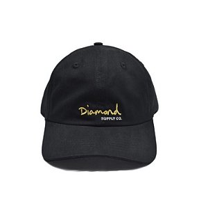 Boné Diamond Dad Hat OG Script Black