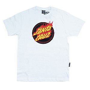 Camiseta Santa Cruz Flaming Dot Front White
