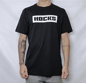 Camiseta Hocks Promo Logo Letter Black