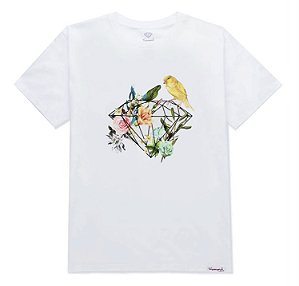 Camiseta Diamond Canary Flowers White