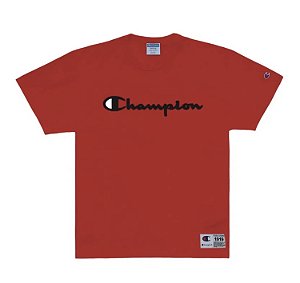 Camiseta Champion Logo Embroidery Script Red