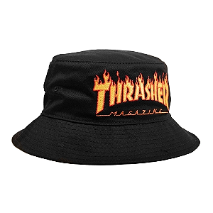 Bucket Thrasher Flame Logo Black