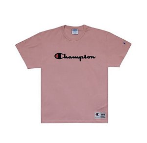 Camiseta Champion Logo Embroidery Script Rose