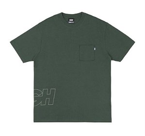 Camiseta HIGH Tee Work Outline Logo Night Green