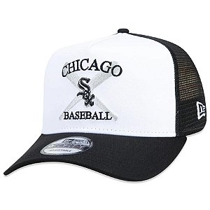 Boné New Era 9Forty MLB Chicago Sox Core Trucker Hat Black White