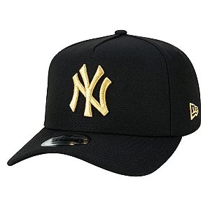 Boné New Era 9forty A-Frame MLB New York Yankees Snapback Black Gold