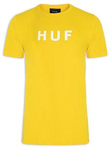 Camiseta HUF Essentials OG Logo Tee Yellow