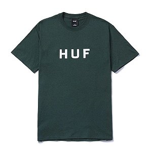 Camiseta HUF Essentials OG Logo Tee Green
