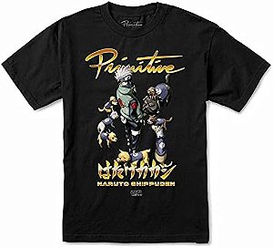 Camiseta Primitive x Naruto Shippuden Kakashi Dogs Squad Tee Black