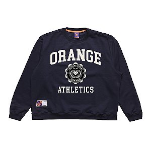 Moletom Orange Athletics Crewneck Navy