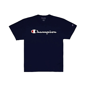 Camiseta Champion Logo Embroidery Script Ultra Marine